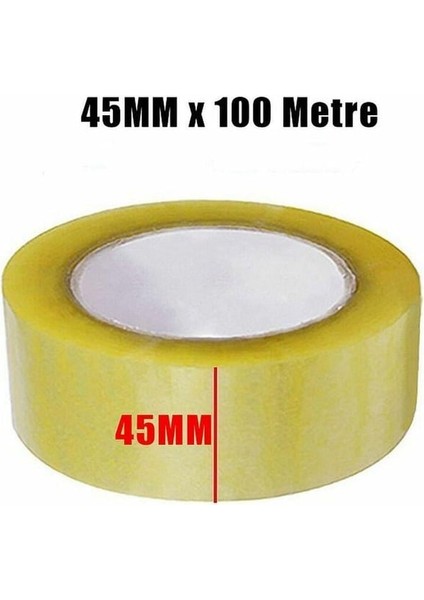 Incifiks 6 Adet Koli Bandı 45 mm x 100 Metre Şeffaf Güçlü Yapışkanlı Kopmayan Bant Bandı Bantları Süper fiyatları