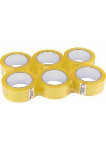 Incifiks 6 Adet Koli Bandı 45 mm x 100 Metre Şeffaf Güçlü Yapışkanlı Kopmayan Bant Bandı Bantları Süper modelleri