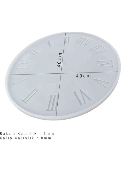 Epoksi Silikon Kalıp Roma Rakamlı Saat Kalıbı Battal Boy 40 cm fiyatları