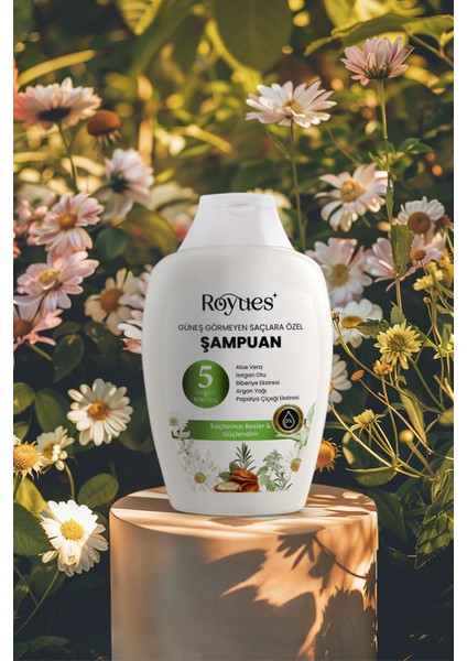 Argan Yağlı Besleyici Sülfatsız Şampuan - Güneş Görmeyen Saçlar Için - 5 Bitki Özlü 300ML modelleri