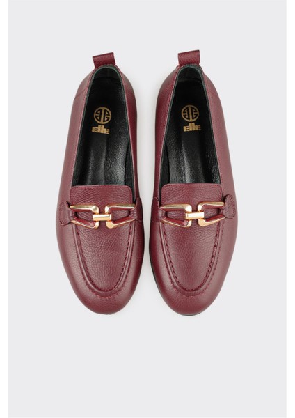 Bordo Deri Kadın Günlük Ayakkabı fırsatları