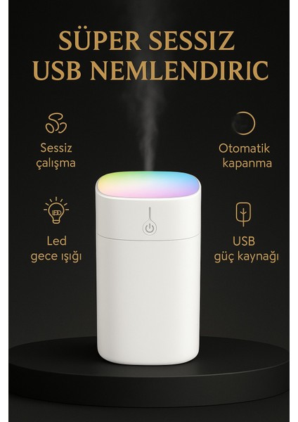 400 ml H2O Ultrasonik Hava Nemlendirici & Buhar Makinesi – Aroma Difüzörlü