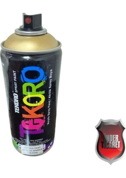 Akrilik Metalik 35 Mat Gold-Altın Sprey Boya 400 ml Metal, Ahşap, Plastik Uyumlu Boyama