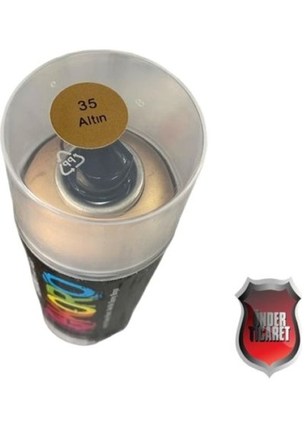 Akrilik Metalik 35 Mat Gold-Altın Sprey Boya 400 ml Metal, Ahşap, Plastik Uyumlu Boyama modelleri