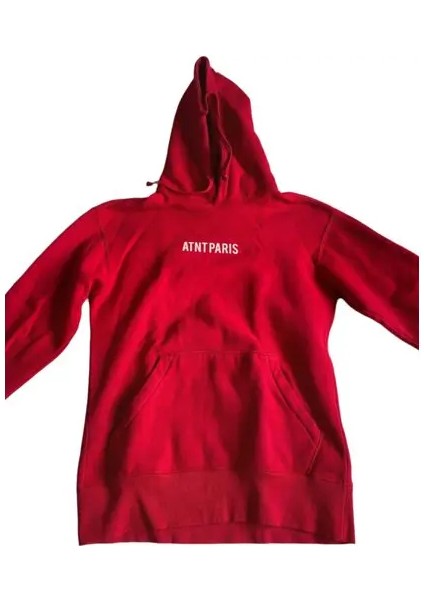 Atnt Parıs Kırmızı Kapüşonlu Love Temalı Sweatshirt, Atnt Paris Hoodie Kırmızı Renk Love Temalı