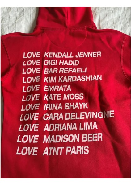 Atnt Parıs Kırmızı Kapüşonlu Love Temalı Sweatshirt, Atnt Paris Hoodie Kırmızı Renk Love Temalı fiyatları