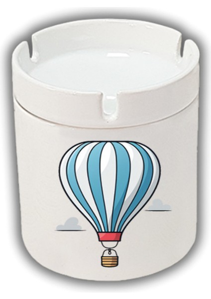 Mavi Balon Baskılı Küllük Kül Tablası