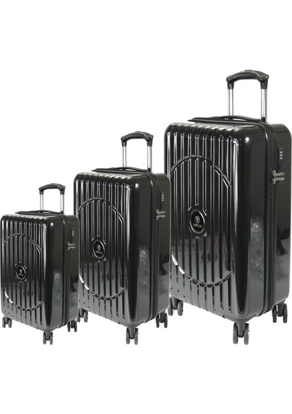 Nippon 1802 Oxygen Pc - Büyük + Orta + Kabin Boy Valiz / Bavul Seti - Siyah fiyatları