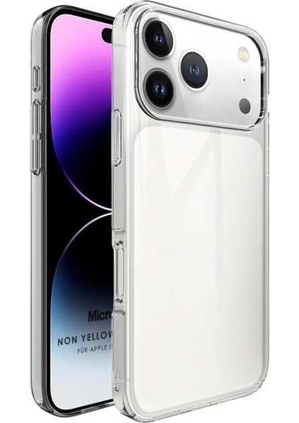 Apple iPhone 17 Pro Kılıf Non Yellowing Crystal Clear Sararma Önleyici Kristal Şeffaf