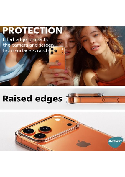 Apple iPhone 17 Pro Kılıf Non Yellowing Crystal Clear Sararma Önleyici Kristal Şeffaf modelleri