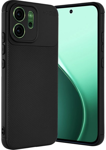 Oppo Reno 14F Uyumlu Kamera Korumalı (Karbon Tasarım) Koruyucu Lüx Silikon Kılıf