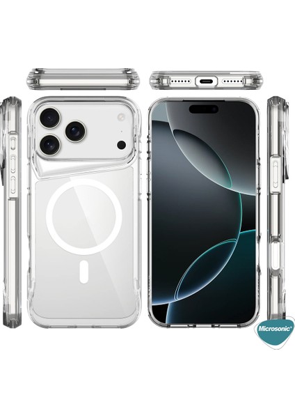 Apple iPhone 17 Pro Max Kılıf Magsafe Trex Bumper Şeffaf