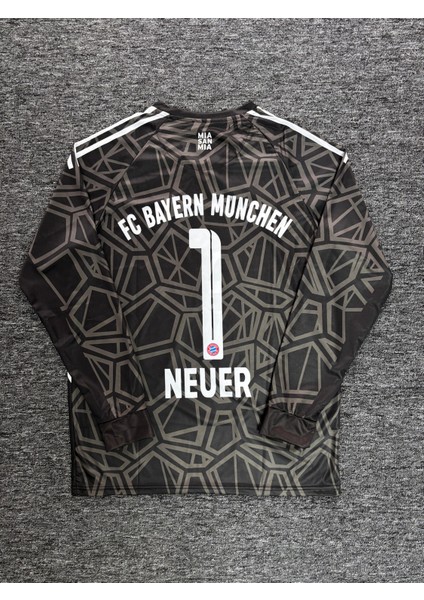 Neuer 1 Bayern Münih 2022/23 Sezon Nostalji Uzun Kol Forması