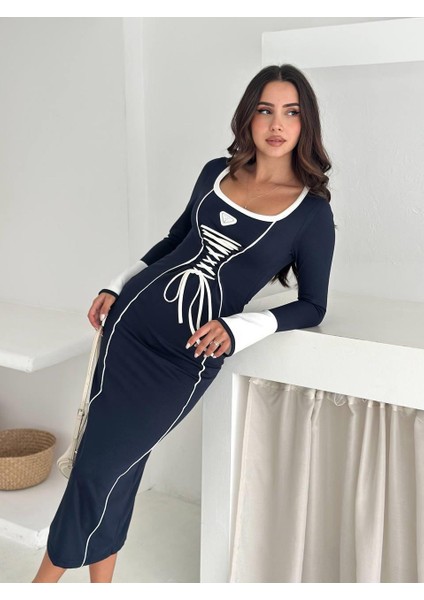 Modal Kumaş Korse Detaylı Uzun Kollu Elbise fırsatları