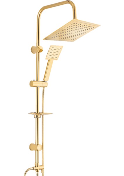 Kare Gold Mutfak Lavabo Banyo Bataryası Set Tepe Duş Seti Lüks Batarya fırsatları