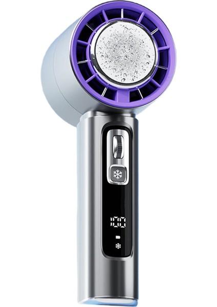 Yarıiletken Soğutma Yüksek Hızlı El Tipi Elektrikli Fan 4000MAH USB Şarj Edilebilir Açık Hava Küçük Fan Koyu Gri (Yurt Dışından)