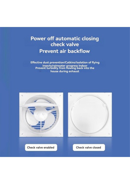 220V Sessiz Havalandırma Güçlü Egzoz Aspiratörü Pp Su Geçirmez Havalandırma Fanı Duvara Monte Ev Aspiratörü 6ın (Ab) (Yurt Dışından)