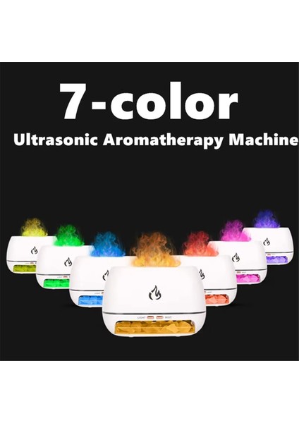 Tuz Taşı Aroma Hava Nemlendirici Alev Renkli Işık Gece Lambası Aromaterapi Esansiyel Yağ Difüzörü Aromaterapi Spreyi A (Yurt Dışından) indirimleri