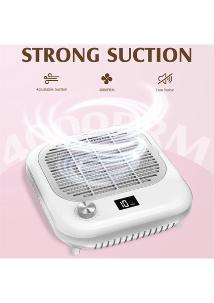 Nail Tech 600PA Yüksek Hızlı Elektrikli Tekrar Kullanılabilir Filtreli, Sessiz Emiş Makinesi Için Tırnak Tozu Toplayıcı Vakum (Yurt Dışından) indirimleri