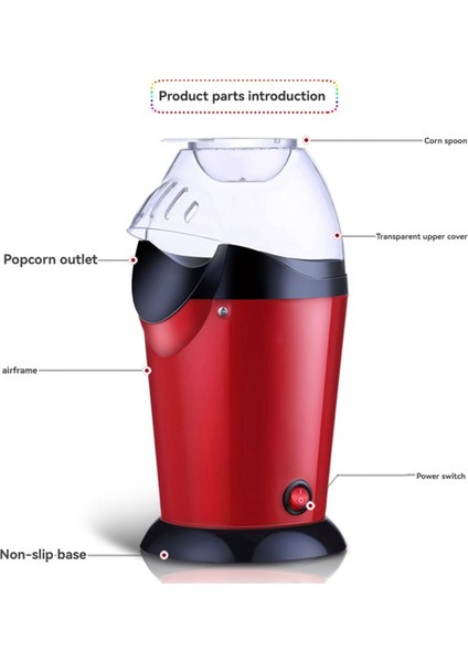 1200W Sıcak Hava Patlamış Mısır Makinesi Otomatik Patlamış Mısır Makinesi Ev Mini Patlamış Mısır Makinesi Abd Fişi (Yurt Dışından) indirimleri