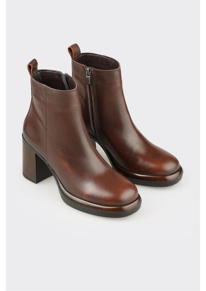 Kahve Deri Kadın Günlük Bot fiyatları