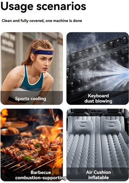 Mini Turbo Jet Fan Şarj Edilebilir Fırçasız Motor 110000RPM Hızlı Elektrikli Süpürge Bilgisayar Klavye Açık Hava Araba Ev, B (Yurt Dışından)
