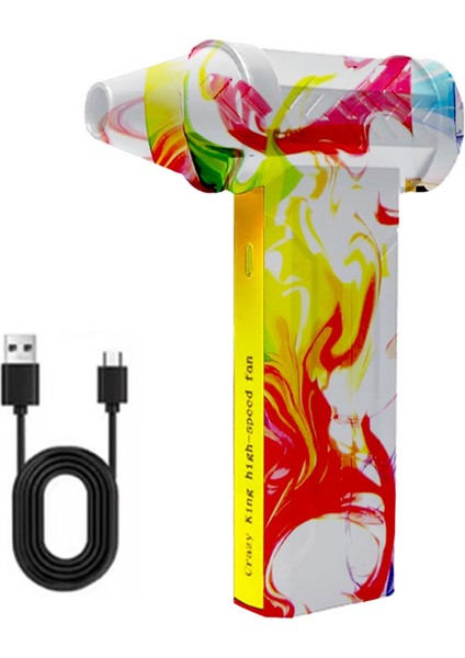 Elektrikli Hava Üfleyici Turbo Jetfan 160000RPM Fırçasız Motor Turbo Şiddetli Fan USB Şarj Edilebilir Güçlü Hava Toz Üfleyici, B (Yurt Dışından)