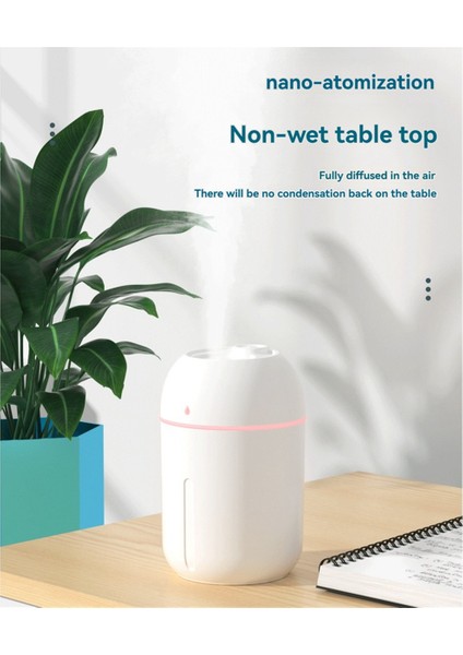 1.5W 330ML Mini Nemlendirici Büyük Sis Hacmi Otomatik Kapanma Fonksiyonlu Ev Tipi Sessiz Nemlendirici (Yurt Dışından) fiyatları