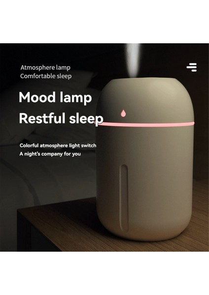 1.5W 330ML Mini Nemlendirici Büyük Sis Hacmi Otomatik Kapanma Fonksiyonlu Ev Tipi Sessiz Nemlendirici (Yurt Dışından) fırsatları