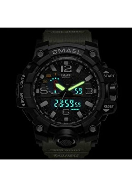 1545 Erkek Kol Saati Analog Dijital Fonksiyonlu Kauçuk Kordon 5 ATM Suya Dayanıklı indirimleri