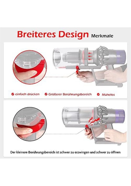Dyson V10 V11 V12 V15 Gen5 Elektrikli Süpürge Için Geliştirilmiş Toz Haznesi Tetik Anahtarı Hazne Tahliye Sapı/kir Kabı Açma Sapı (Yurt Dışından) fırsatları