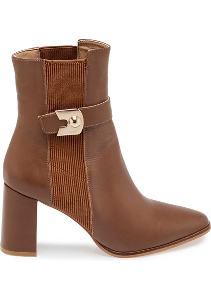 Kahve Hakiki Deri Kadın Klasik Bot - K23K1BT66940-O8A