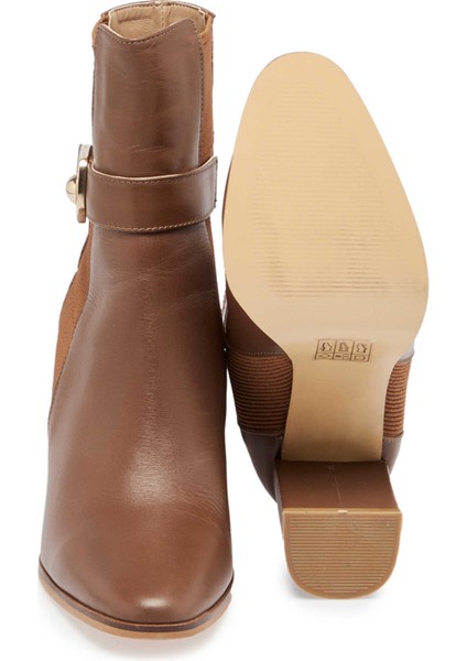 Kahve Hakiki Deri Kadın Klasik Bot - K23K1BT66940-O8A