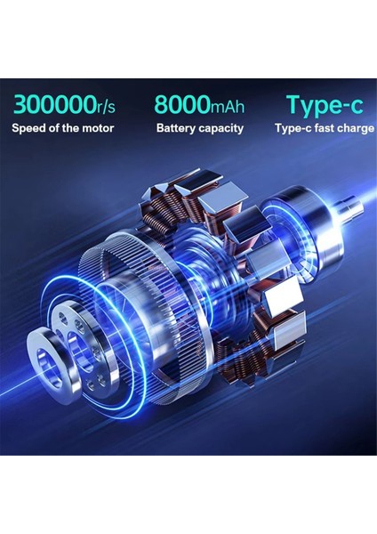 X9 Toz Üfleyici 300000RPM Fırçasız Motor Açık Hava Toz Alma Üfleyici Tip-C Şarj Edilebilir Hava Üfleyici Temizleme Pc Turbo Fan (Yurt Dışından) modelleri
