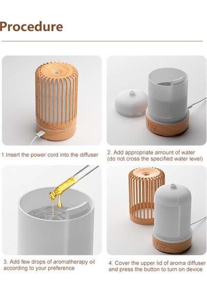 150ML Ultrasonik Kuş Kafesi Esansiyel Yağı Hava Nemlendirici Koku Aroma Difüzör Makinesi Elektrikli Koku Ev Odası B (Yurt Dışından) modelleri