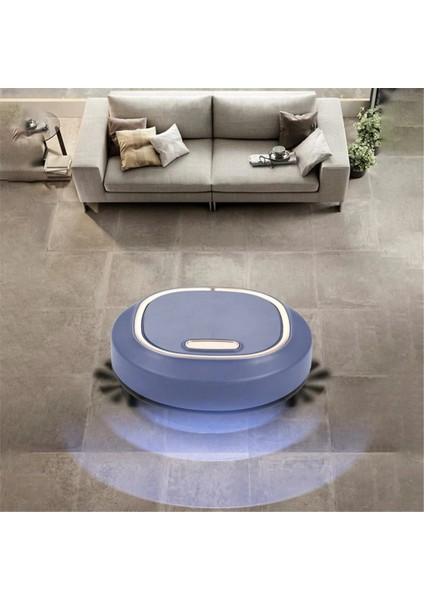 USB Kablosuz Süpürge Robotu Süpürme Paspas Ev Temizlik Robotu Zemin Halı Süpürgesi Toz Toplayıcı Mavi (Yurt Dışından) fiyatları
