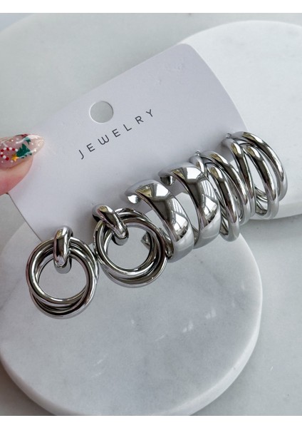 3 Lü Favori Küpe Seti