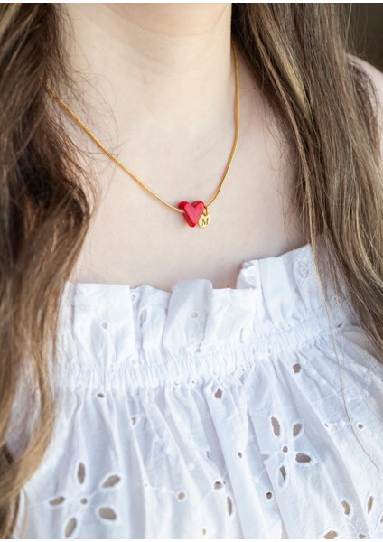 Murano Kalp Harfli Kolye indirimleri