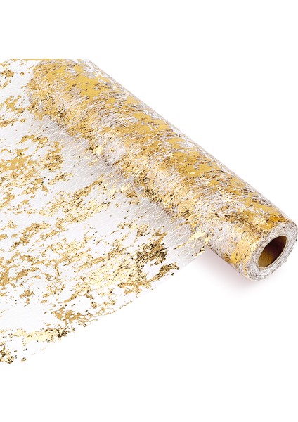 Masa Runner, Köpüklü Polyester Tül Şerit Rulo Altın Folyo, Doğum Günü Partisi Düğün Noel Dekor 28CMX10M (Yurt Dışından) modelleri