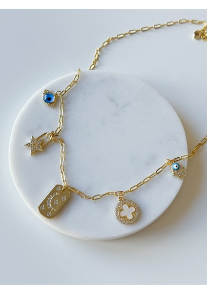 Çelik Charm Kolye