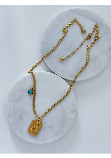 Çelik Göz-Turkuaz Taşı Kolye modelleri