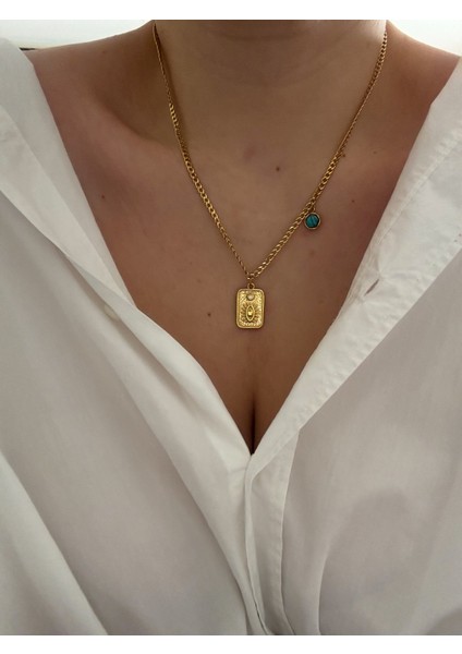 Çelik Göz-Turkuaz Taşı Kolye fırsatları