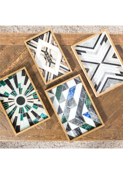 LINE DEKORATİF TEPSİ 25X40CM GOLD modelleri