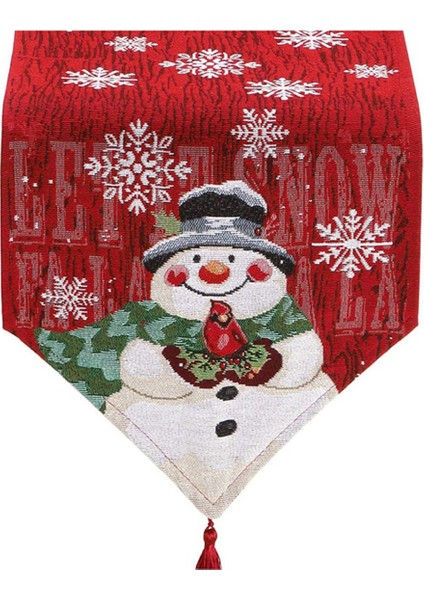 Noel Masa Koşucu, Snowman-Winter Masa Mutfak Mutfak Yemekleri Için Runner Ev Partisi Masa Dekoru Için Noel Dekoru (Yurt Dışından)