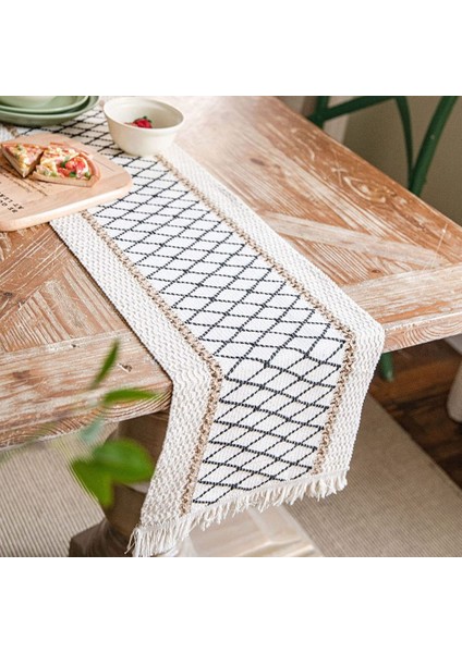 Bohemian Yemek Masası Koşucu - Jute Çarpıştırma Doğal Masa Koşucusu 72 Inç Uzunluğunda, Çiftlik Evi Tarzı Örgülü Masa Koşucusu (Yurt Dışından) modelleri