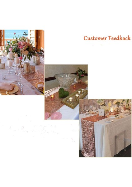 2pcs Sequin Masa Runner Bakır Glitter Runner Için Doğum Günü Partisi Malzemeleri Düğün Bachelorette Tatil Kutlaması (Yurt Dışından) indirimleri