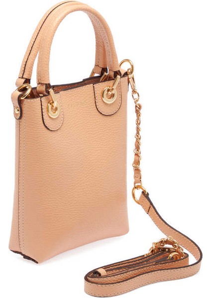 Nude Hakiki Deri Kadın Çapraz Askılı Çanta - S23K1BC80095-T6A