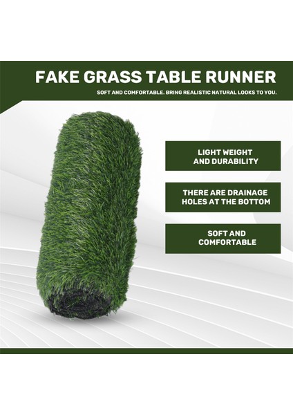Çim Masa Koşucusu 12 x 72 Inç, Düğün, Doğum Günü Partisi, Ziyafet, Bebek Duşu Için Yeşil Yapay Masa Dekoru (Yurt Dışından) fırsatları