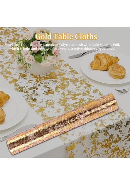 Masa Runner, Köpüklü Polyester Tül Şerit Rulo Altın Folyo, Doğum Günü Partisi Düğün Noel Dekor 28CMX5M (Yurt Dışından) indirimleri