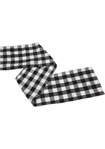 Buffalo Check 13X70INCH Siyah Beyaz Ekose Masa Koşucu, Parti Noel Etkinlikleri Için Yemek Masa Koşucuları Ev Dekor (Yurt Dışından)